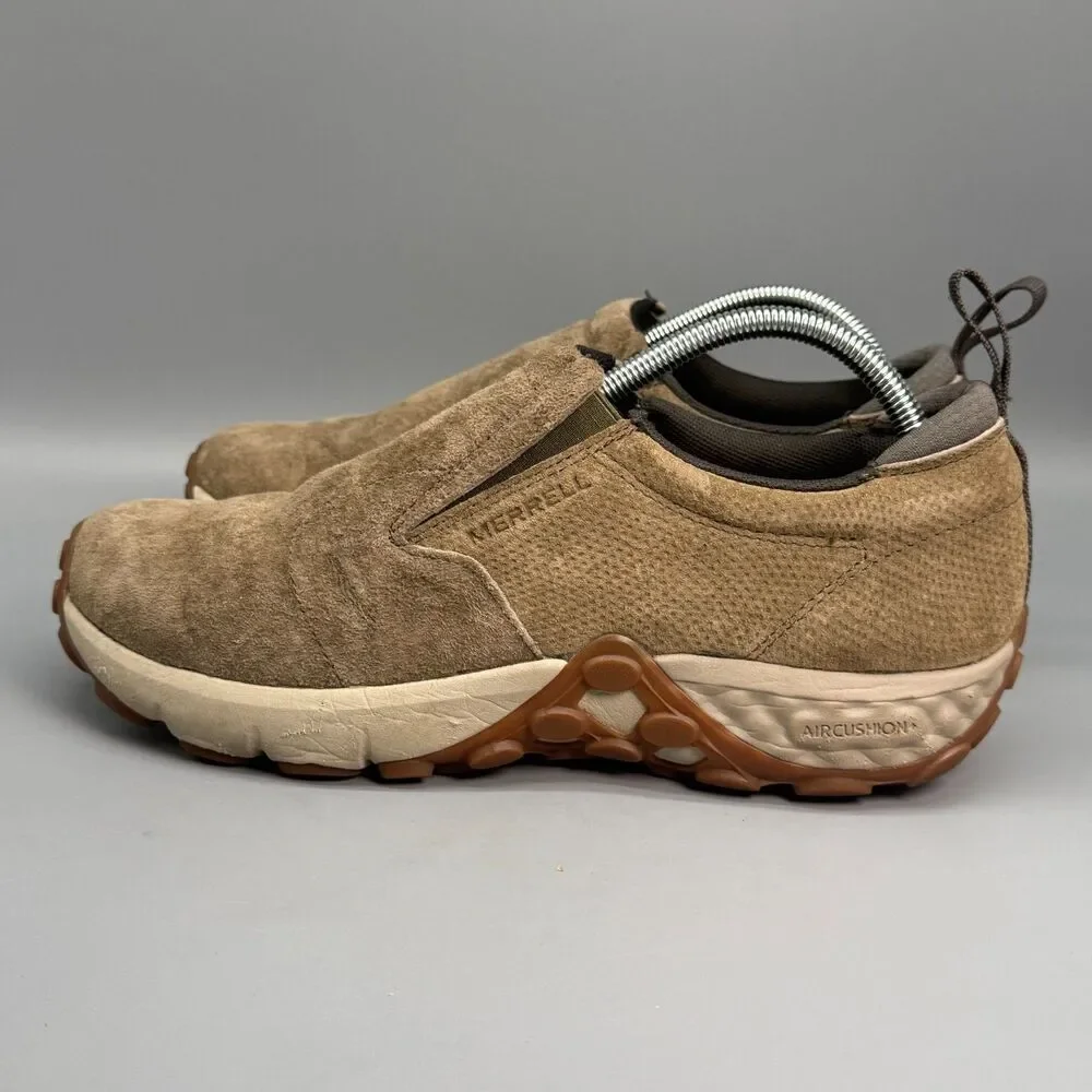 Merrell Jungle Moc Men's 10 Dusty Olive Tan Suede Slip-On Outdoor Hiking Shoes